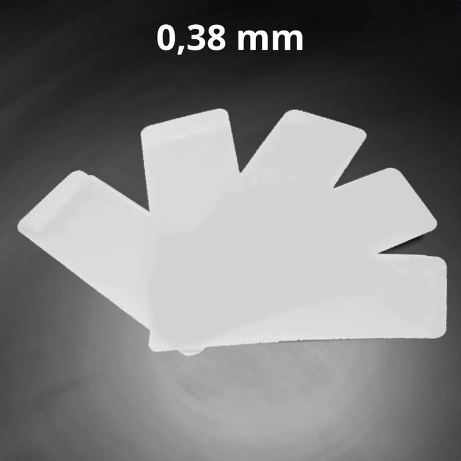 Flippercards en plastique 0,38 mm