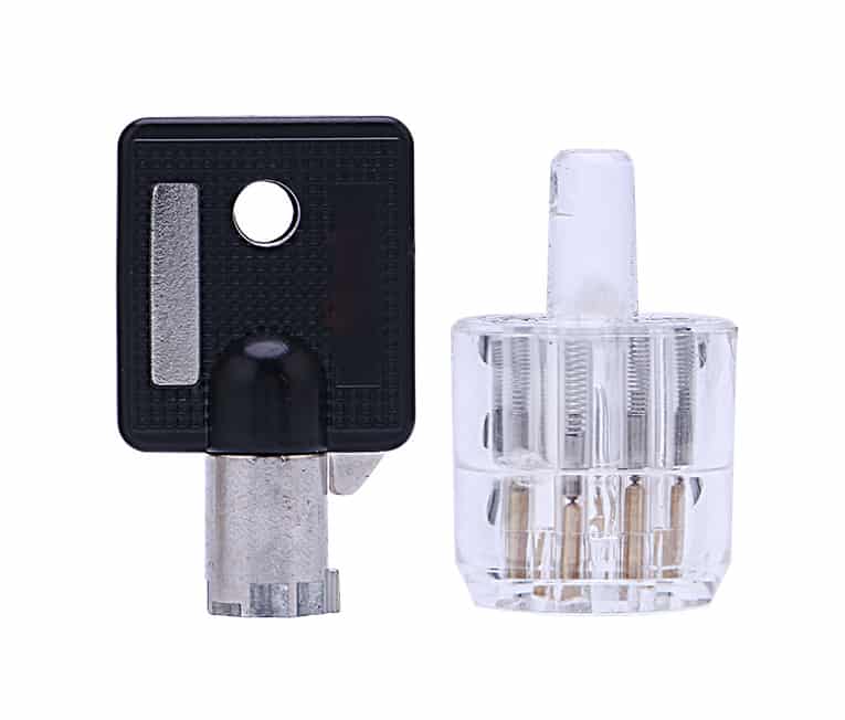 Verrou tubulaire transparent