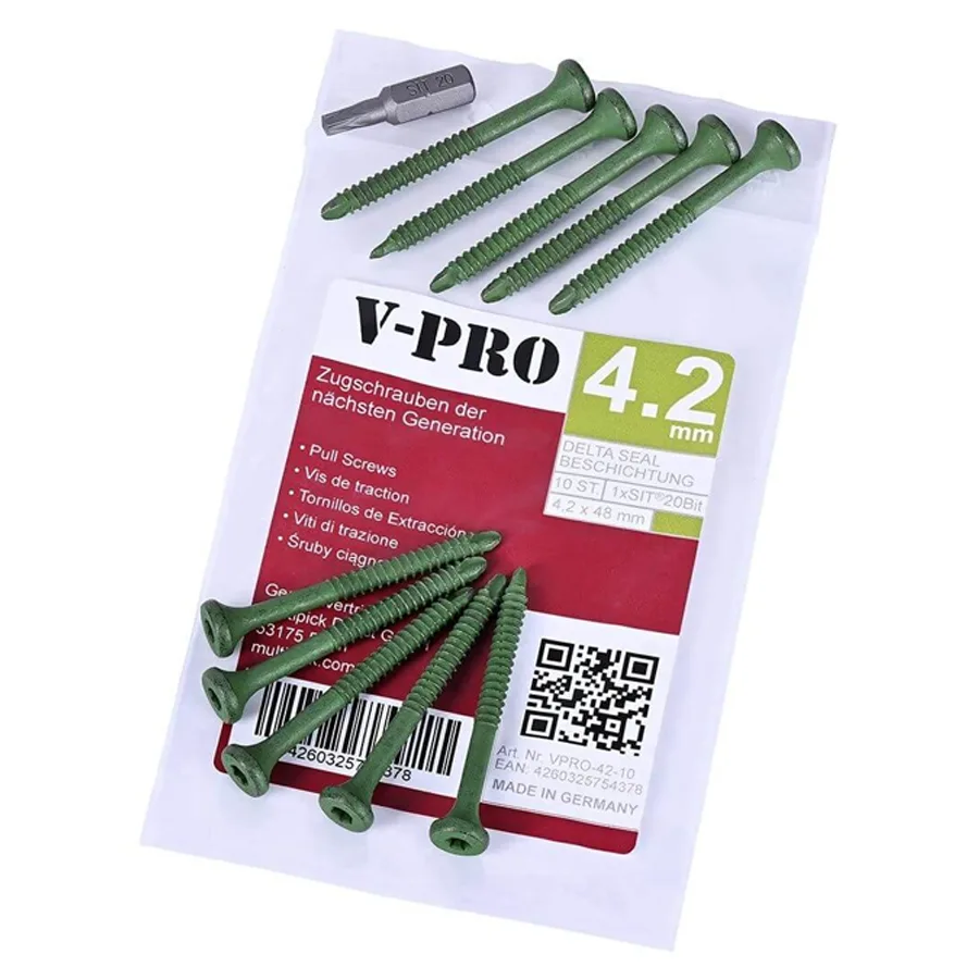Vis à tirage V-PRO 4,2 x 48 mm – 10 pièces