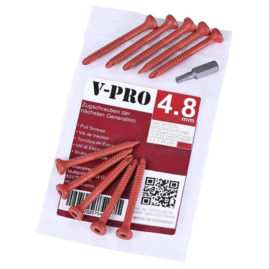 Vis à tirage V-PRO 4,8 x 48 mm – 10 pièces